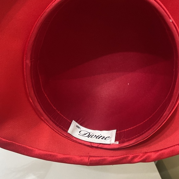 Fabulous Red Church/Dress/Kentucky Derby Hat by Ms. Divine - Picture 3 of 8